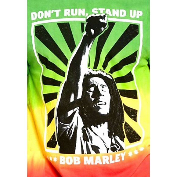 Bob Marley Stand Up Reggae ska rock Tie Dye Official T-Shirt L NWT - Picture 2 of 3